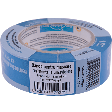 Banda mascare UV, exterior, albastra, 38 mm 