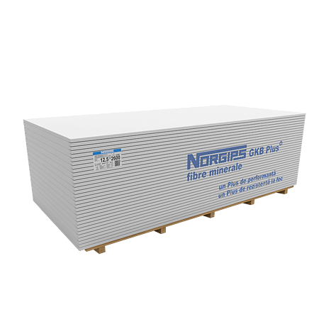 Placa gips carton Norgips GKB Plus, 12.5 x 2600 x 1200 mm