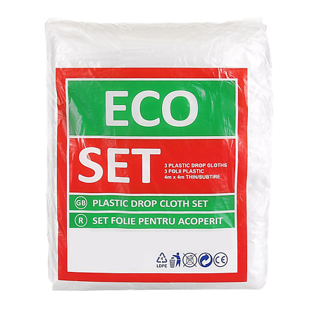 Set folii protectie, 4 x 4 m