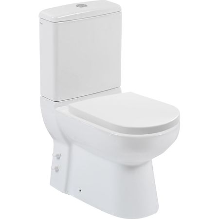 Set WC CeraStyle Bella, portelan, alb, evacuare verticala + rezervor, 3/6 litri