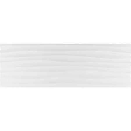 Faianta baie Kai Onda, alb, mat, uni, 75.5 x 25.5 cm
