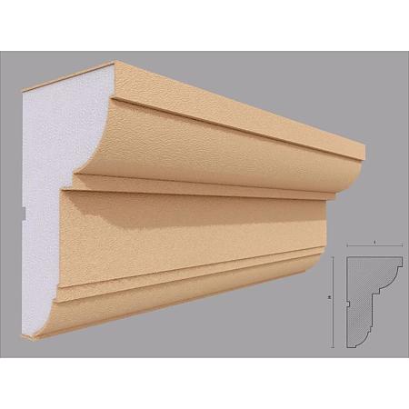 Cornisa decorativa fatada FP409, polistiren EPS100+mortar, 180 x 106 x 2000 mm