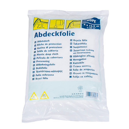 Folie de protectie pentru zugravit HDPE, Color Expert, 4 x 12,5 m