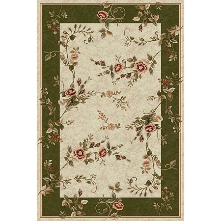 Covor modern Lotus 1517/130 polipropilena heat-set, model floral bej-verde, 150 x 230 cm