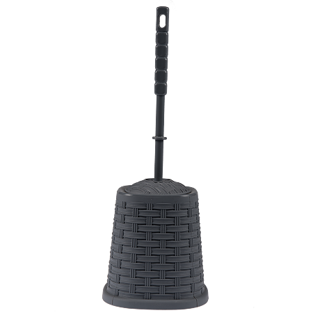 Perie WC Inaplast, plastic, negru, 14.8 x 14.8 x 39.2 cm