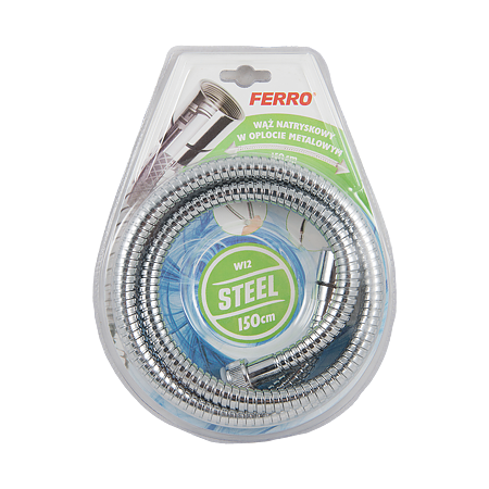Furtun de dus cu elementi conici Ferro W12, 150 cm