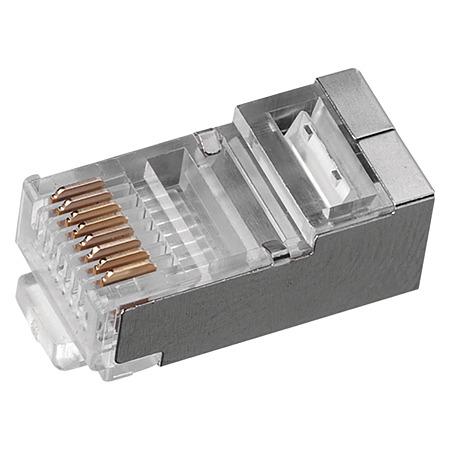 Set conectori RJ45 pentru cablu FTP CAT5E, gri, 20 buc Set conectori RJ45 pentru cablu FTP CAT5E, gri, 20 buc