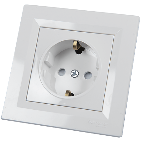 Priza Scheinder EPH2900221 Asfora, 2P+E, cu obturatoare