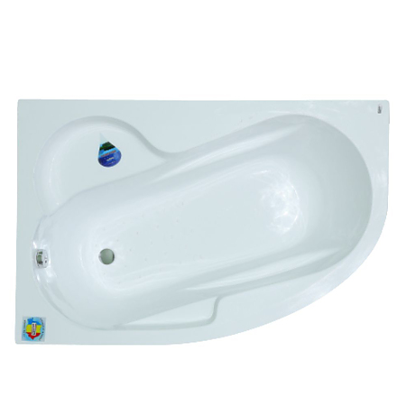 Cada de colt pe stanga Silvana, acril sanitar, alb, 1500 x 1000 mm
