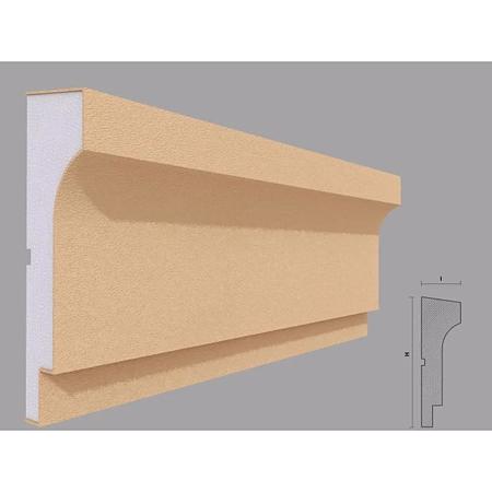 Brau decorativ de exterior FP301, polistiren EPS100 + mortar, 200 x 60 x 2000 mm