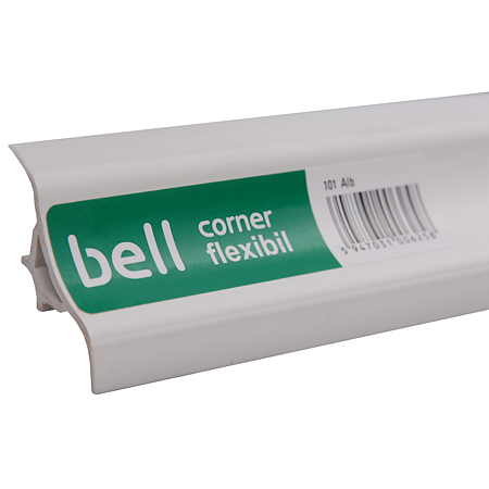 Profil PVC pentru cada, Bell, flexibil, alb, 2.5 m