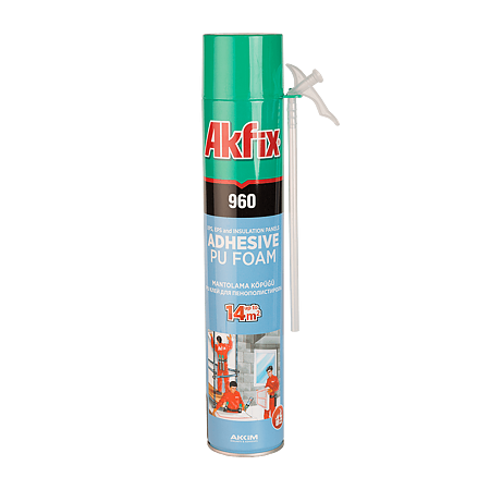 Spuma poliuretanica adeziva Akfix 960, 900 ml