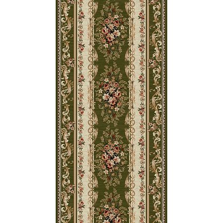 Traversa Lotus 535/310, polipropilena heat-set, verde, 80 cm