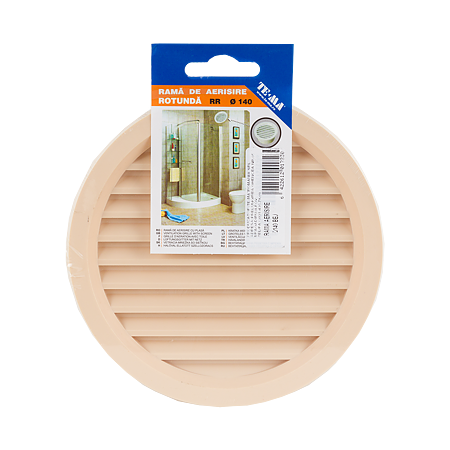 Rama aerisire TE-MA Romania, plastic, crem, 140 mm